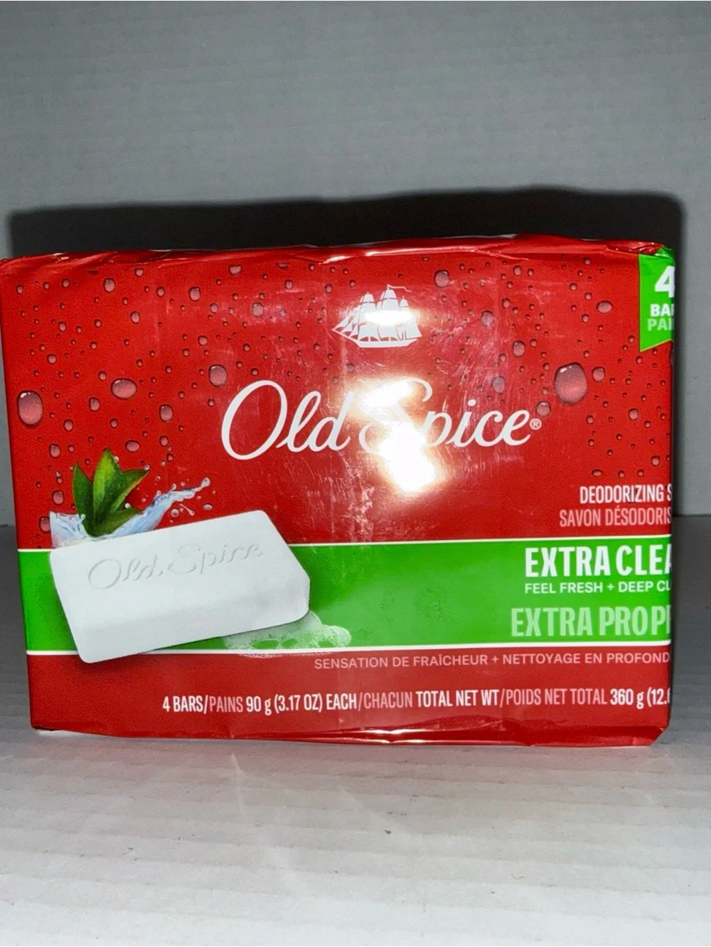Old Spice Extra Clean Deodorizing Soap Bars - Red